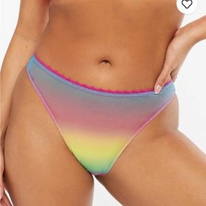 Fenty Savage rainbow crotchless panty